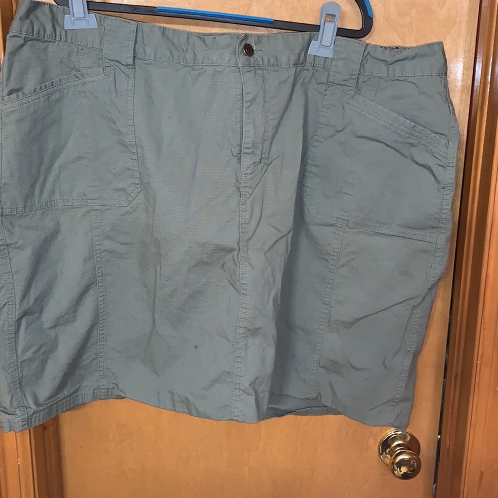 Green khaki skort